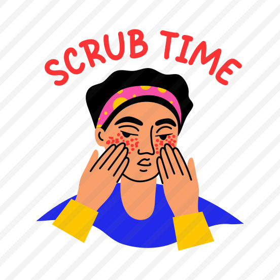 Scrub Time, Exfoliate, Cleanse, Facial, Rubbing, preview