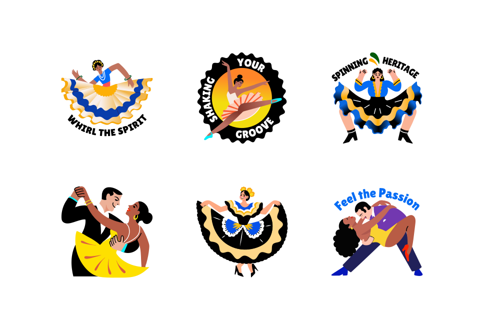 Dance Stickers Art Set Large Set Preview