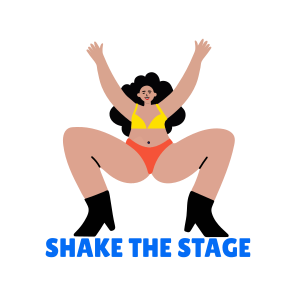 Club Performer, Dancing, Choreography, Dance Step, Typography icon