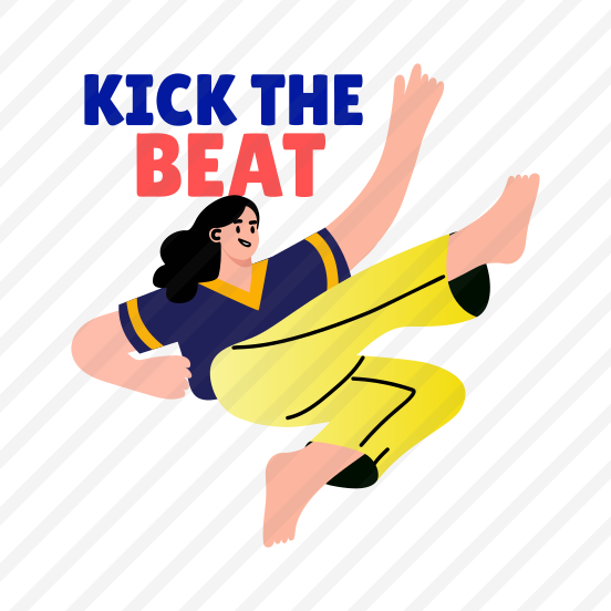 Dance Kick, Performing, Choreography, Dance Step, Typography preview