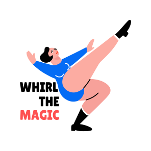 Dance Step, Performing, Choreography, Enjoying, Typography icon