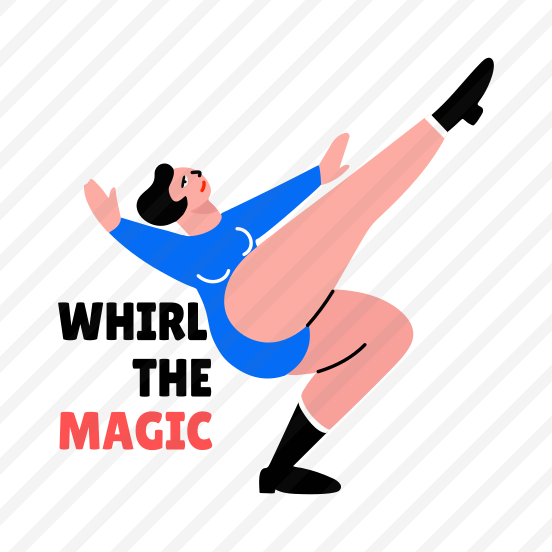 Dance Step, Performing, Choreography, Enjoying, Typography preview