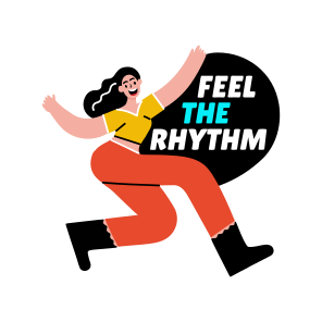 Dancing Character, Performing, Choreography, Dance Step, Typography icon
