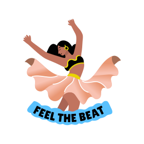 Dancing Girl, Performing, Choreography, Dance Step, Typography icon