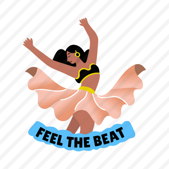 Dancing Girl, Performing, Choreography, Dance Step, Typography preview