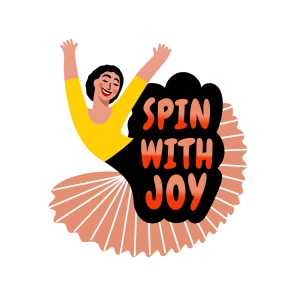 Dancing Lady, Performing, Enjoying, Dance Step, Typography icon