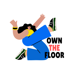 Floor Dancing, Performing, Choreography, Dance Step, Typography icon