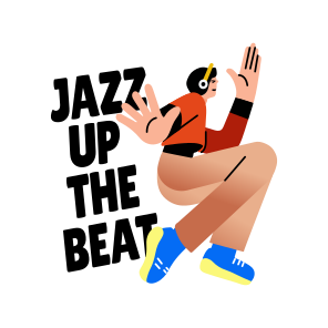 Jazz Dancing, Performing, Enjoying, Dance Step, Typography icon
