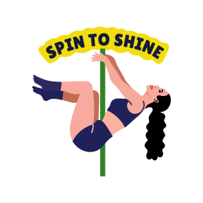Pole Dancing, Performing, Choreography, Dance Step, Typography icon