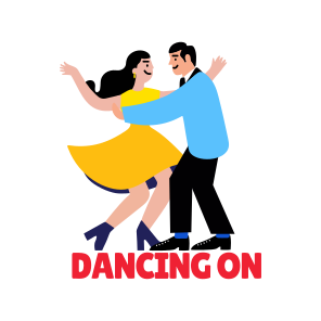 Tango Dance, Couple, Performing, Dance Step, Typography icon