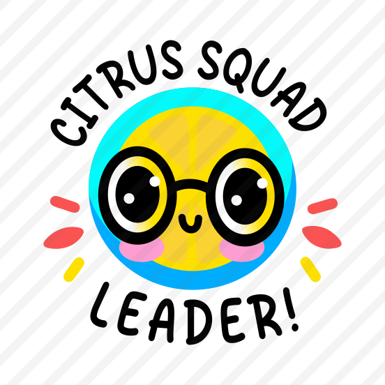 Citrus Fruit, Lemon, Cartoon, Typography, Lettering preview