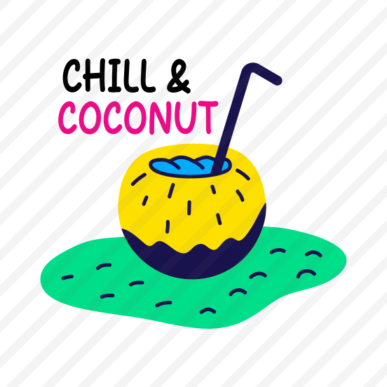 Coconut Drink, Beverage, Fruit, Typography, Lettering preview