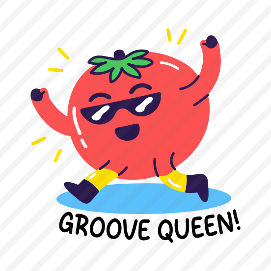 Cool Fruit, Running, Cartoon, Typography, Lettering preview