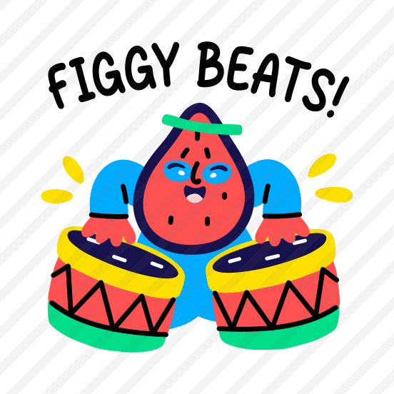 Figgy Fruit, Drumbeat, Fruit, Cartoon, Typography preview