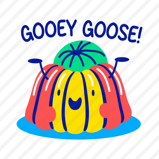 Gooey Gooseberry, Fruit, Cartoon, Typography, Lettering preview