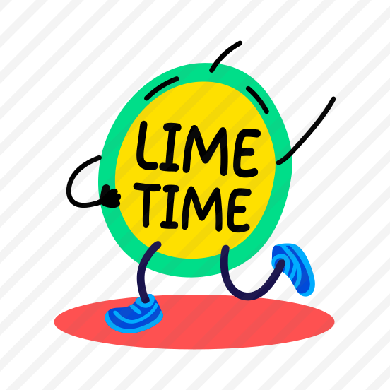 Lime Time, Dancing, Fruit, Cartoon, Typography preview