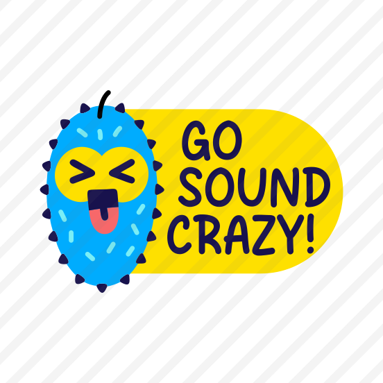 Sound Crazy, Mocking, Fruit, Cartoon, Typography preview
