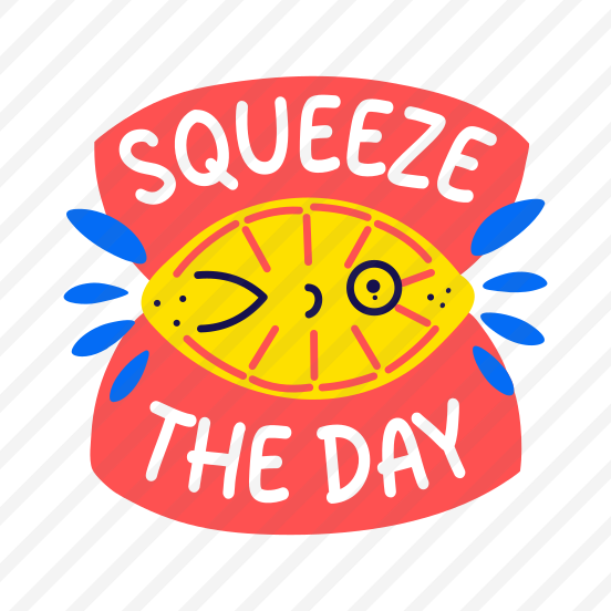 Squeeze Lemon, Citrus, Fruit, Typography, Lettering preview