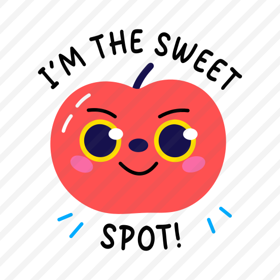 Sweet Fruit, Smiling, Fruit, Cartoon, Typography preview