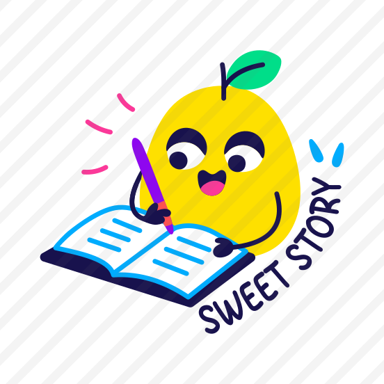 Sweet Story, Writing, Fruit, Cartoon, Typography preview