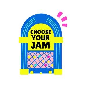 Choose Your Jam, Music, Speaker, Typography, Lettering icon