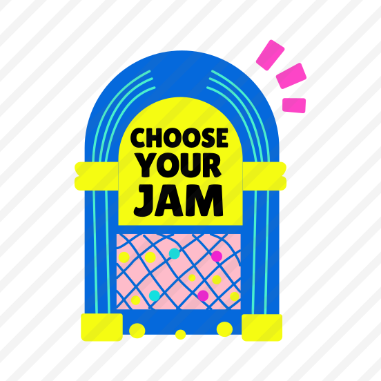 Choose Your Jam, Music, Speaker, Typography, Lettering preview