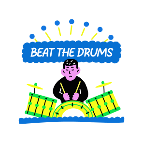 Drummer, Beat The Drums, Drumbeat, Music, Percussion icon