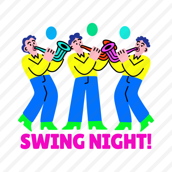 Music Band, Orchestra, Melody, Blowing Horns, Typography preview