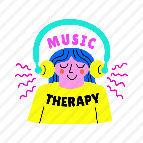 Music Therapy, Listening, Melody, Character, Typography preview