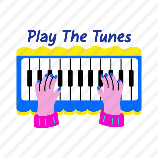 Piano, Synthesizer, Keyboard, Music, Typography preview