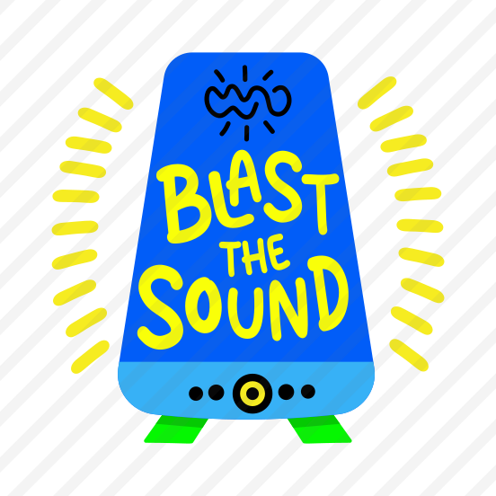 Portable Speaker, Woofer, Loudspeaker, Music, Typography, preview