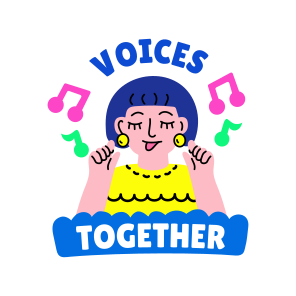 Singing Character, Enjoying, Voices Together, Music, Performing icon