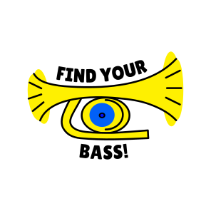 Trumpet Instrument, Music, Bass, Percussion, Typography icon