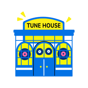 Tune House, Music, Melody, Typography, Lettering icon