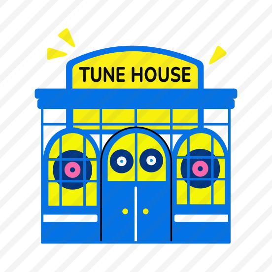 Tune House, Music, Melody, Typography, Lettering preview