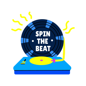 Vinyl Player, Beat, Turntable, Music, Typography icon