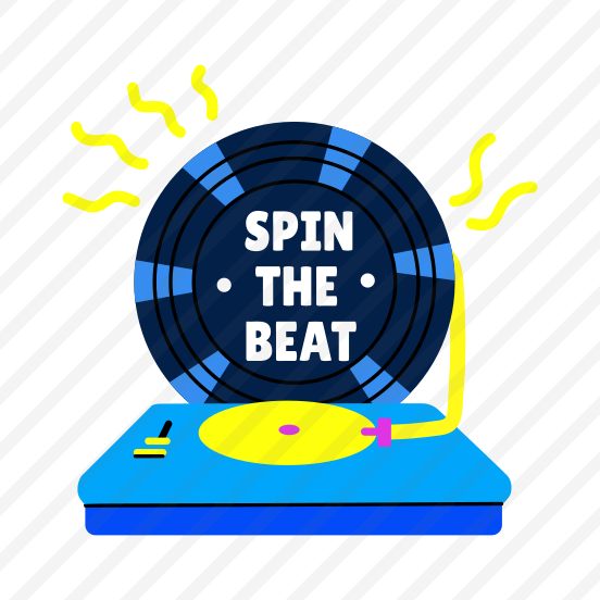 Vinyl Player, Beat, Turntable, Music, Typography preview