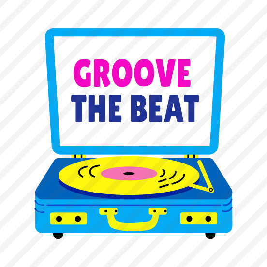 Vinyl Player, Disc, Music, Melody, Typography preview