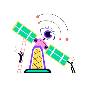 Communication Satellite, Tower, Device, Technology, Innovation icon