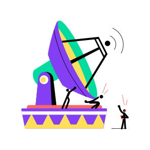 Dish Antenna, Parabolic, Communication, Device, Space icon