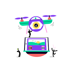 Ai, Drone Camera, Quadcopter, Device, Camera, Surveillance icon