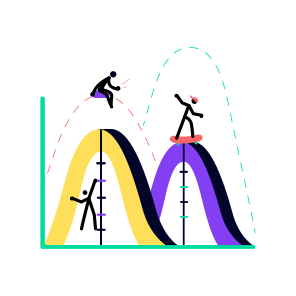 Quantum Wave, Chart, Graph, Data, Innovation icon