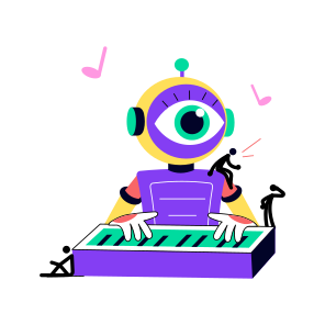 Robot Music, Dj, Party, Bot, Tech icon