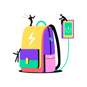Smart Backpack, Knapsack, Rucksack, Bag, Technology icon
