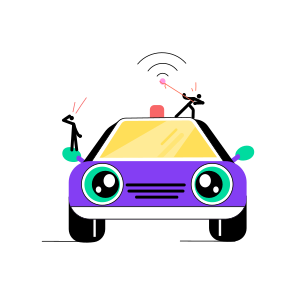 Autonomous Taxi, Ride, Car, Vehicle, Transport, icon