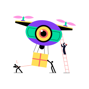 Drone Delivery, Innovation, Tech, Quadcopter, Robot, icon