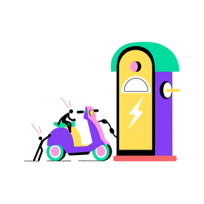 Scooter Charging, Terminal, Vehicle, Transport, Mobility, icon