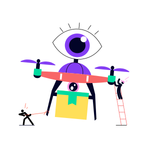 Ai Drone, Quadcopter, Device, Camera, Surveillance icon