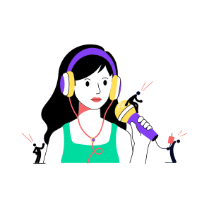 Podcaster, Talking, Show, Recording, Woman icon