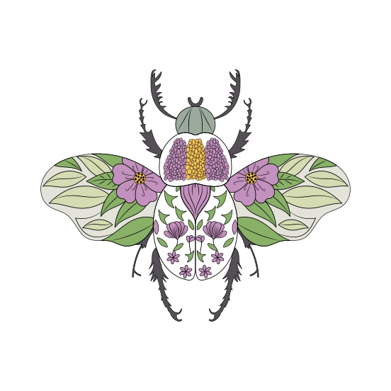 Floral Beetle, Insect, Coleopteran, Scarab, Creature illustration